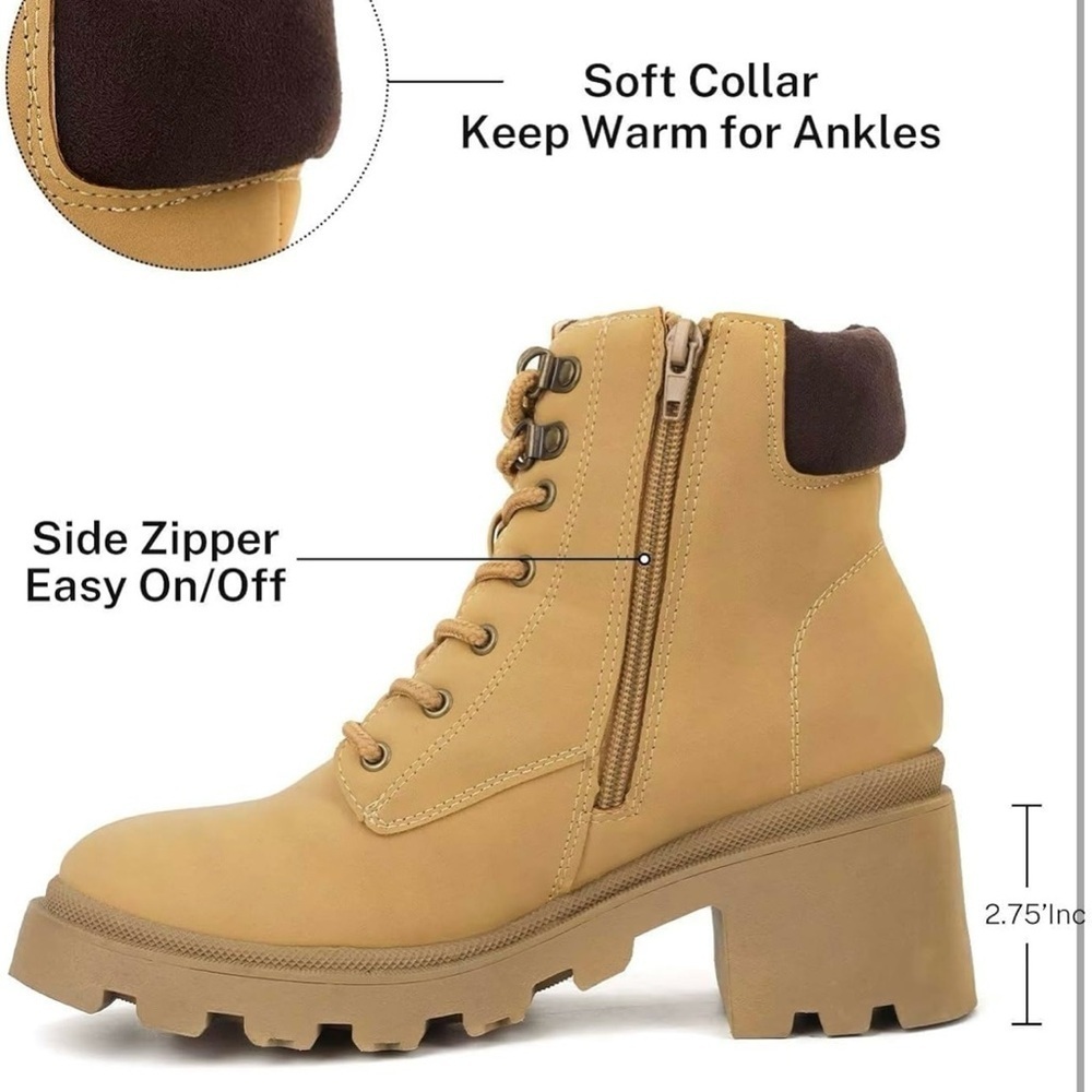 Winter Platform Boots Non Slip Comfortable Snow Boots Hunter Rain Boots Combat - Picture 2 of 10